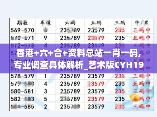 香港+六+合+资料总站一肖一码,专业调查具体解析_艺术版CYH19.64