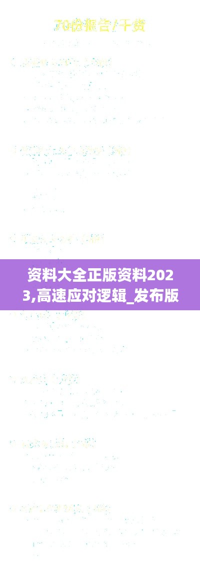 资料大全正版资料2023,高速应对逻辑_发布版RFJ14.16