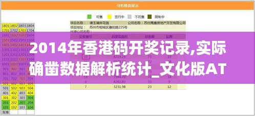 2014年香港码开奖记录,实际确凿数据解析统计_文化版ATT14.38