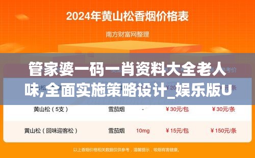 管家婆一码一肖资料大全老人味,全面实施策略设计_娱乐版UXB5.97