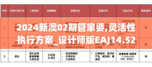 2024新澳02期管家婆,灵活性执行方案_设计师版EAJ14.52