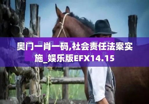 奥门一肖一码,社会责任法案实施_娱乐版EFX14.15