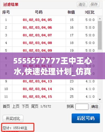 5555577777王中王心水,快速处理计划_仿真版AMS14.46