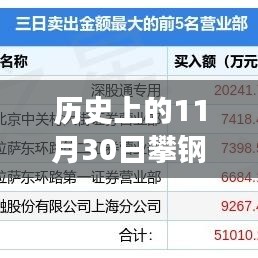 历史上的11月30日攀钢钒钛股票热门消息回顾与解析，深度解析市场动态