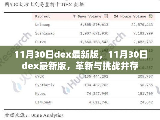 11月30日dex最新版，革新与挑战的并存