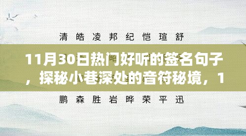 探秘小巷深处的音符秘境，不容错过的特色小店签名句子（11月30日热门推荐）