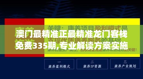 澳门最精准正最精准龙门客栈免费335期,专业解读方案实施_PRN23.673活力版