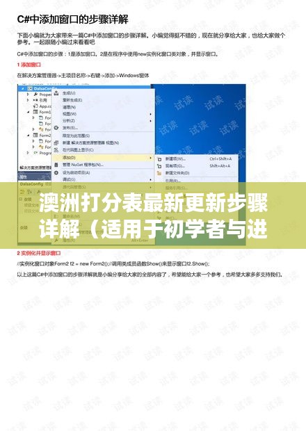 澳洲打分表最新更新详解，初学者与进阶用户指南