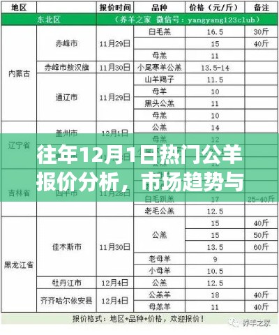 往年12月1日公羊报价深度解析，市场趋势与个人观点探讨