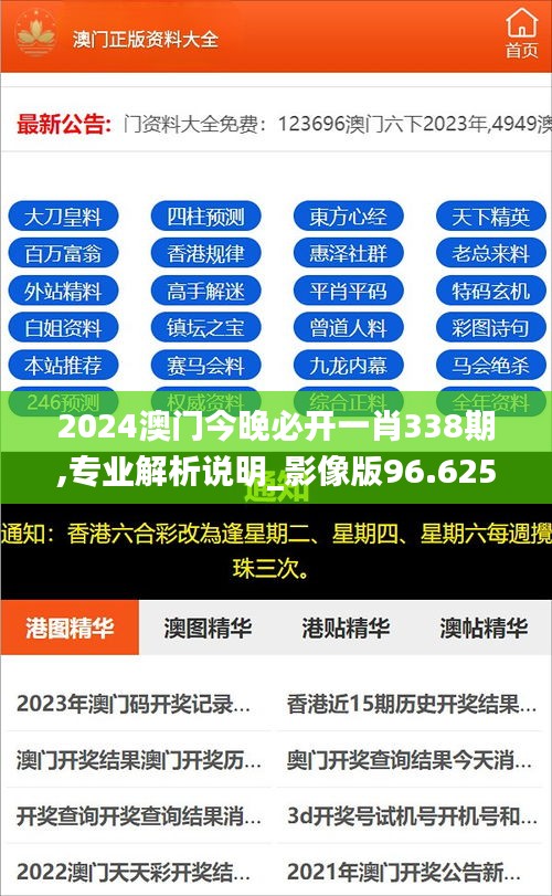 2024澳门今晚必开一肖338期,专业解析说明_影像版96.625-5