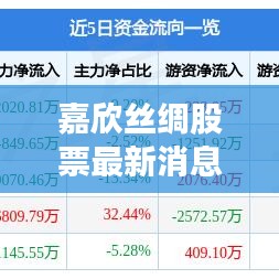 嘉欣丝绸股票最新动态解析，多方观点交汇与个人立场阐述