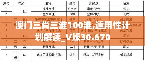 澳门三肖三淮100淮,适用性计划解读_V版30.670