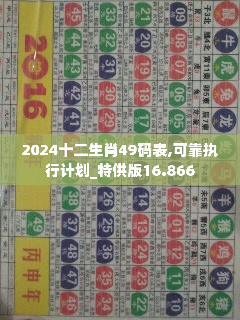 2024十二生肖49码表,可靠执行计划_特供版16.866