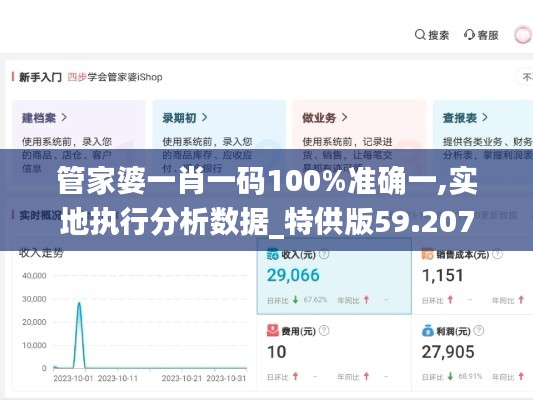 管家婆一肖一码100%准确一,实地执行分析数据_特供版59.207