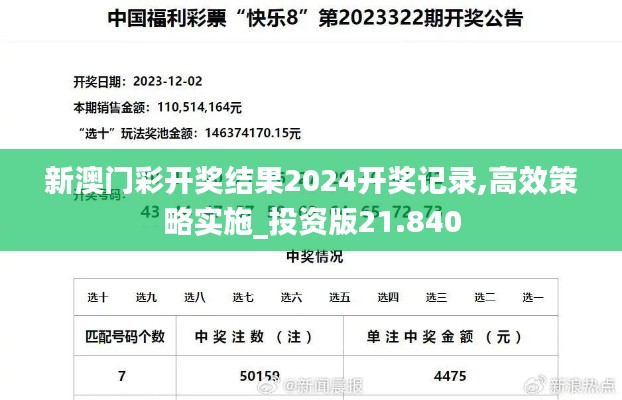 新澳门彩开奖结果2024开奖记录,高效策略实施_投资版21.840