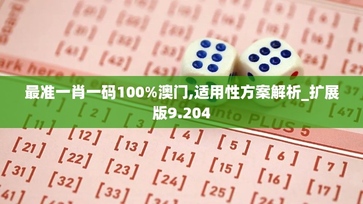 最准一肖一码100%澳门,适用性方案解析_扩展版9.204