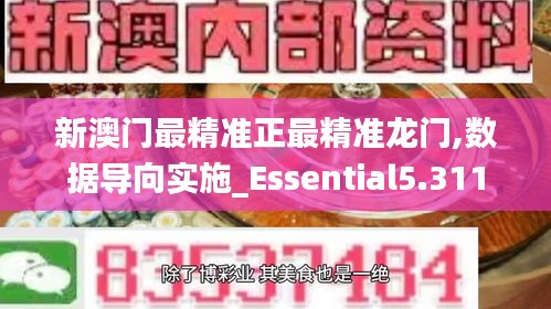 新澳门最精准正最精准龙门,数据导向实施_Essential5.311