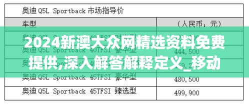 2024新澳大众网精选资料免费提供,深入解答解释定义_移动版1.888