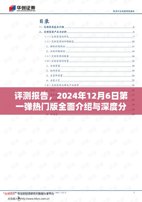 评测报告，热门版全面介绍与深度分析（第一弹，2024年12月6日）