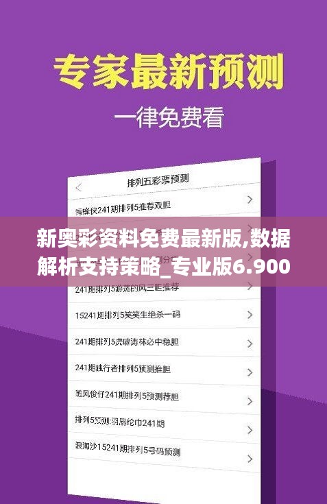 新奥彩资料免费最新版,数据解析支持策略_专业版6.900