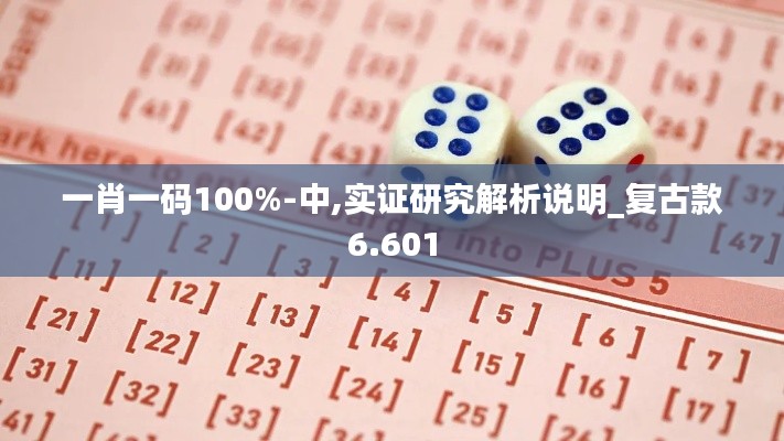 一肖一码100%-中,实证研究解析说明_复古款6.601