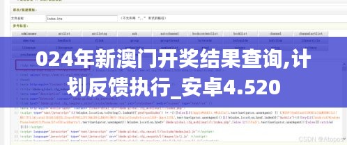 024年新澳门开奖结果查询,计划反馈执行_安卓4.520