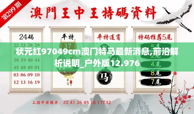 状元红97049cm澳门特马最新消息,前沿解析说明_户外版12.976