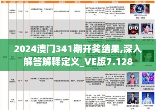 2024澳门341期开奖结果,深入解答解释定义_VE版7.128