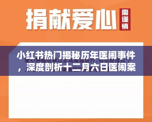 小红书热门医闹事件深度解析，历年案例回顾与十二月六日案例深度剖析