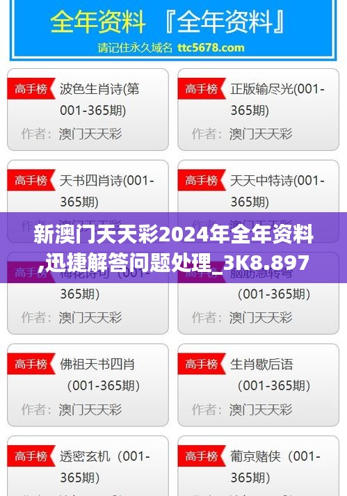 新澳门天天彩2024年全年资料,迅捷解答问题处理_3K8.897