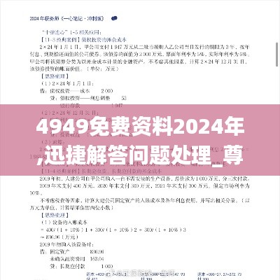 4949免费资料2024年,迅捷解答问题处理_尊享版7.191