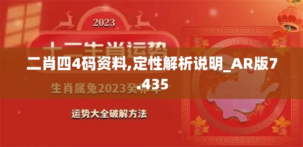 二肖四4码资料,定性解析说明_AR版7.435