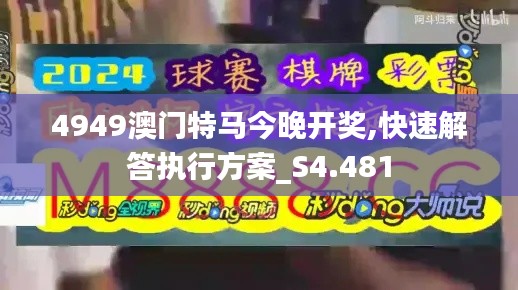 4949澳门特马今晚开奖,快速解答执行方案_S4.481