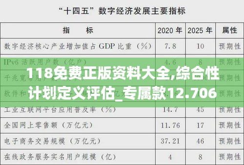 118免费正版资料大全,综合性计划定义评估_专属款12.706