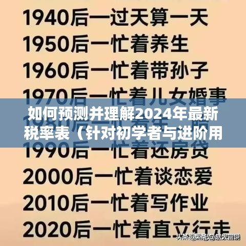 2024年最新税率表解析，初学者与进阶用户的预测与理解指南