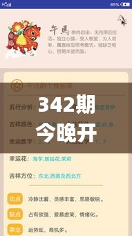 342期今晚开什么生肖好呢,效率解答解释落实_安卓款9.141