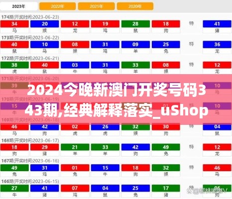 2024今晚新澳门开奖号码343期,经典解释落实_uShop7.540