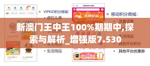 新澳门王中王100%期期中,探索与解析_增强版7.530