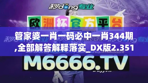 管家婆一肖一码必中一肖344期,全部解答解释落实_DX版2.351