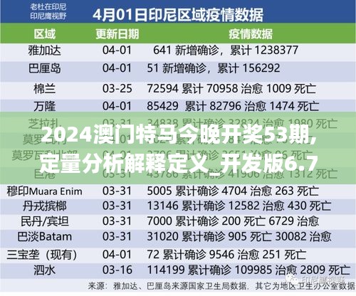 2024澳门特马今晚开奖53期,定量分析解释定义_开发版6.782