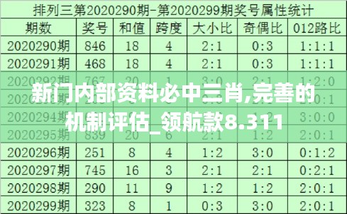 新门内部资料必中三肖,完善的机制评估_领航款8.311