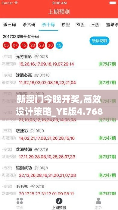 新澳门今晚开奖,高效设计策略_YE版4.768