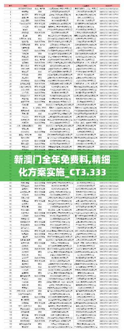 新澳门全年免费料,精细化方案实施_CT3.333