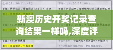 新澳历史开奖记录查询结果一样吗,深度评估解析说明_精英款4.627