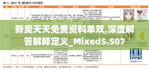 新奥天天免费资料单双,深度解答解释定义_Mixed5.507