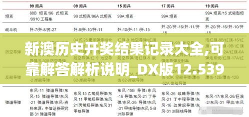 新澳历史开奖结果记录大全,可靠解答解析说明_DX版12.539