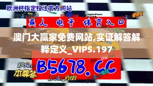 澳门大赢家免费网站,实证解答解释定义_VIP5.197