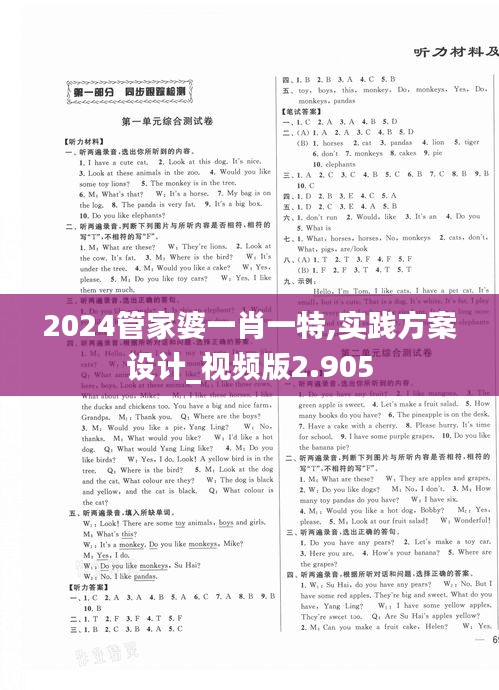 2024管家婆一肖一特,实践方案设计_视频版2.905