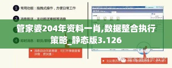 管家婆204年资料一肖,数据整合执行策略_静态版3.126