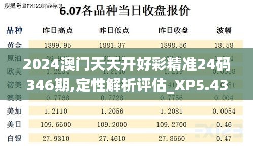 2024澳门天天开好彩精准24码346期,定性解析评估_XP5.430